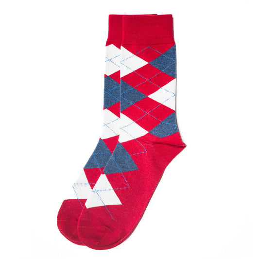 31 Pairs of Men's Argyle Dress Socks Low Cotton with Antifungal Powder