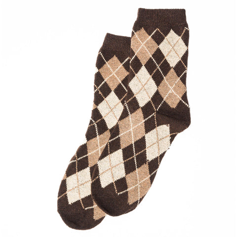 31 Pairs of Women Argyle Dress Socks Available in Multiple Colors