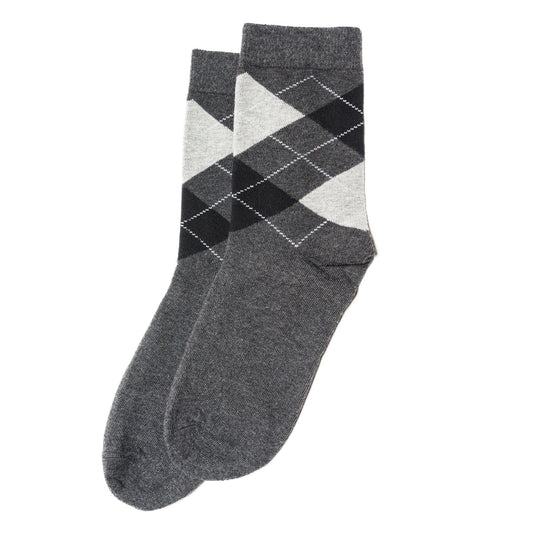 31 Pairs of Men's Argyle Dress Socks High Cotton Available in Multiple Colors with Antifungal Powder