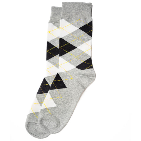 31 Pairs of Men's Argyle Dress Socks Available in Multiple Colors