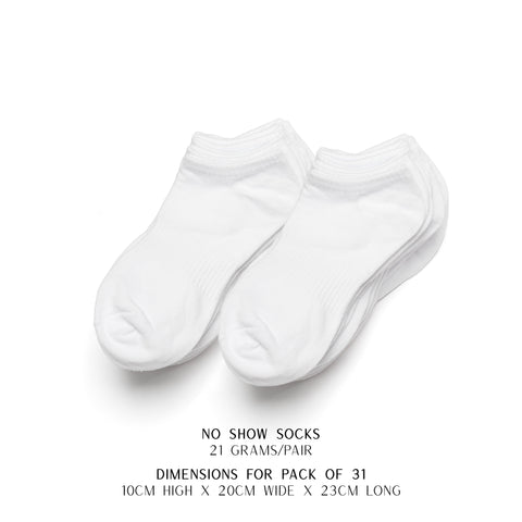 31 Pairs of High Cotton No Show Women's Socks With Antifungal Powder - New Socks Daily